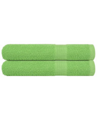 Serviettes de sauna 2 pcs vert pomme 80x200 cm 100% coton | Mobilier & Déco