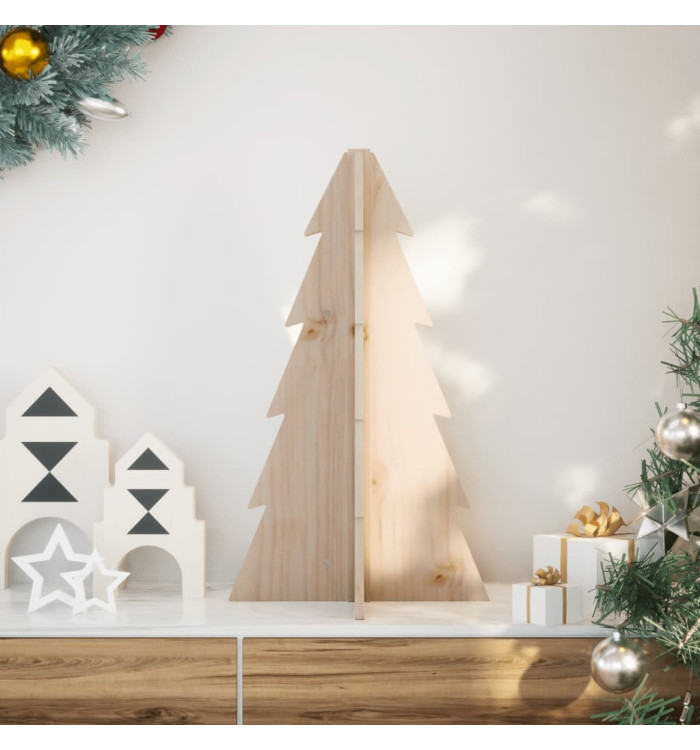 Arbre de Noël en bois pour décoration 69,5cm bois massif de pin | Mobilier & Déco