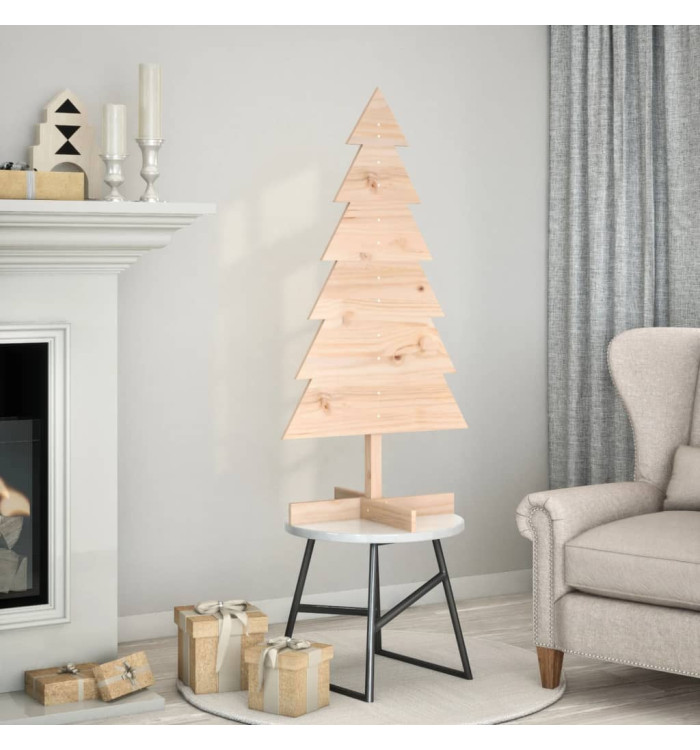 Arbre de Noël en bois pour décoration 120 cm bois massif de pin | Mobilier & Déco