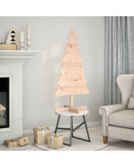 Arbre de Noël en bois pour décoration 120 cm bois massif de pin | Mobilier & Déco