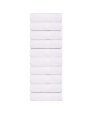 Serviettes de visage 10 pcs blanc 30x30 cm 360 g/m² 100% coton | Mobilier & Déco