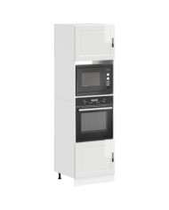 Armoires de four 2 pcs Porto blanc brillant bois d'ingénierie | Mobilier & Déco