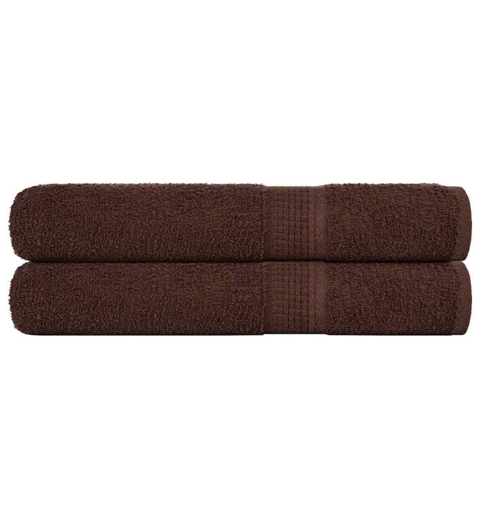 Serviettes de sauna 2 pcs marron 80x200 cm 360 g/m² 100% coton | Mobilier & Déco