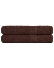 Serviettes de sauna 2 pcs marron 80x200 cm 360 g/m² 100% coton | Mobilier & Déco