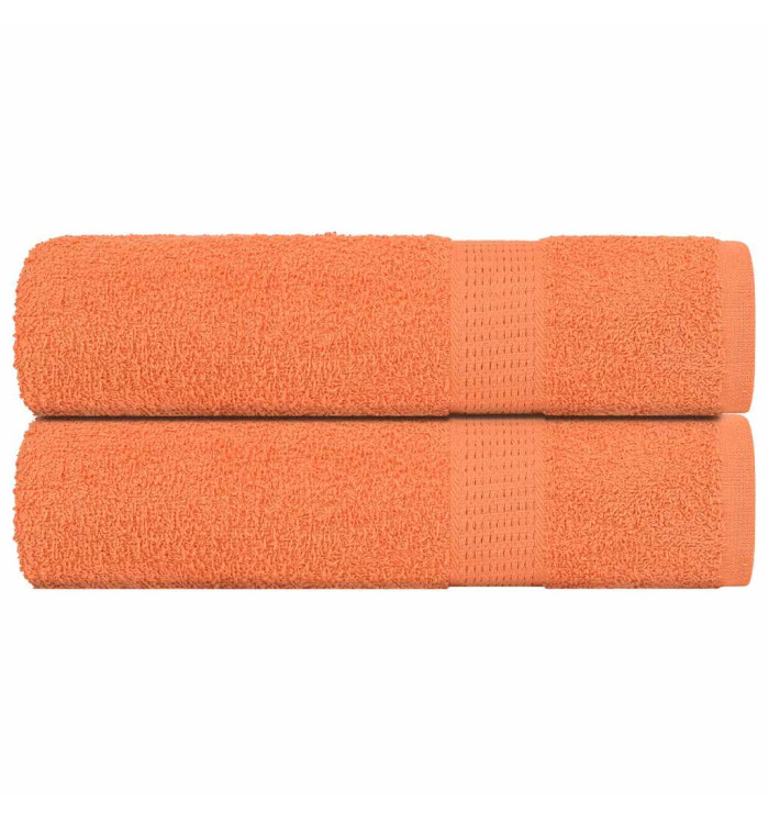 Serviettes de douche 2 pcs orange 70x140 cm 360 g/m² 100% coton | Mobilier & Déco