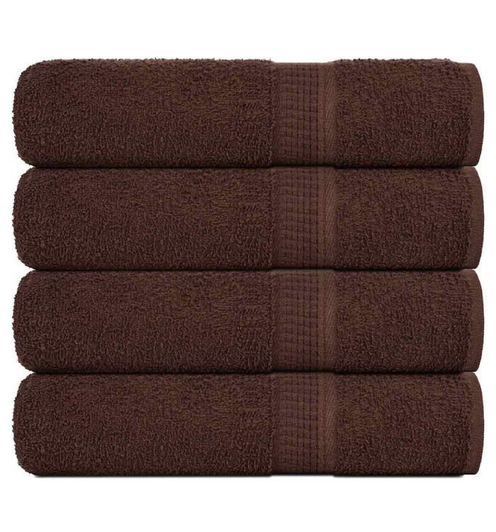 Serviettes de bain 4 pcs marron 100x150 cm 360 g/m² 100% coton | Mobilier & Déco