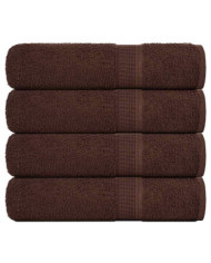 Serviettes de bain 4 pcs marron 100x150 cm 360 g/m² 100% coton | Mobilier & Déco
