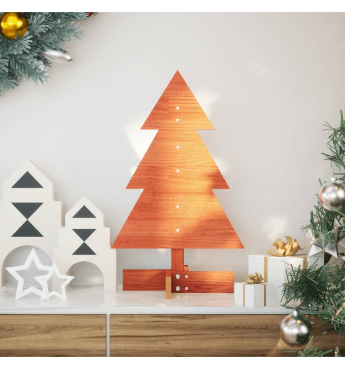 Arbre de Noël en bois pour décoration 60 cm bois de pin massif | Mobilier & Déco