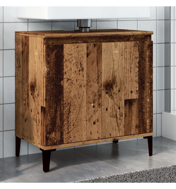 Armoire d'évier vieux bois 58x33x60 cm bois d'ingénierie | Mobilier & Déco