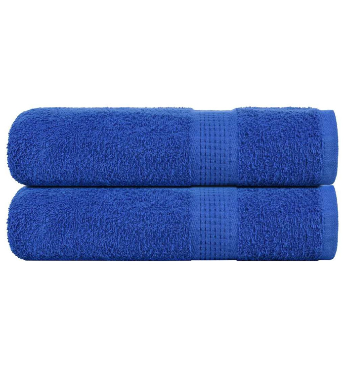 Essuie-mains 2 pcs bleu 50x100 cm 360 g/m² 100% coton | Mobilier & Déco