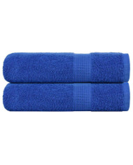 Essuie-mains 2 pcs bleu 50x100 cm 360 g/m² 100% coton | Mobilier & Déco