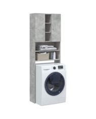 Meuble pour machine à laver Gris béton 64x25,5x190 cm | Mobilier & Déco