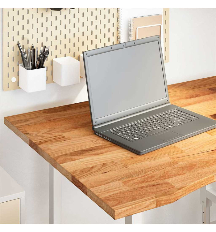 Dessus de bureau marron clair bois chêne massif rectangulaire | Mobilier & Déco
