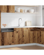 Armoire de plancher d'évier "Lyon" vieux bois 80x46x81,5 cm | Mobilier & Déco