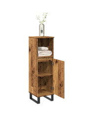 Armoire de salle de bain vieux bois 30x30x100cm bois ingénierie | Mobilier & Déco