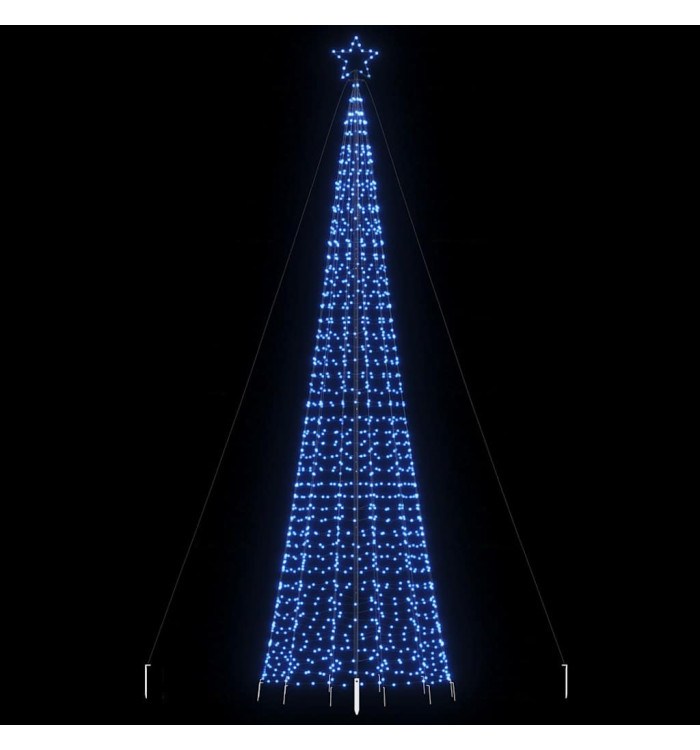Sapin de Noël à LED avec pointes 1534 LED bleu 500 cm | Mobilier & Déco