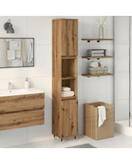 Armoire de salle de bain chêne artisanal 30x30x190 cm | Mobilier & Déco