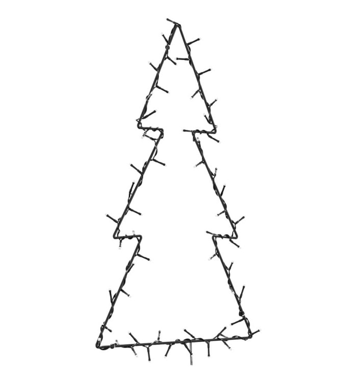 Lumières de Noël silhouette d'arbre de Noël 80 LED blanc chaud | Mobilier & Déco