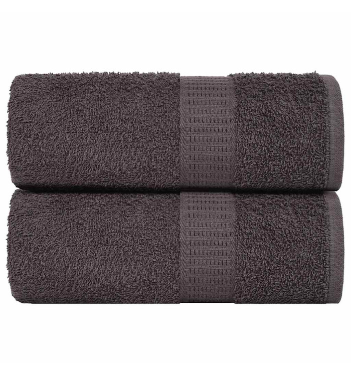 Gants de toilette 2 pcs anthracite 15x21 cm 360 g/m² 100% coton | Mobilier & Déco