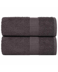 Gants de toilette 2 pcs anthracite 15x21 cm 360 g/m² 100% coton | Mobilier & Déco