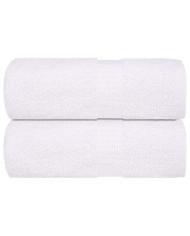 Serviettes de visage 2 pcs blanc 30x30 cm 360 g/m² 100% coton | Mobilier & Déco