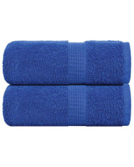 Serviettes de visage 2 pcs bleu 30x30 cm 360 g/m² 100% coton | Mobilier & Déco