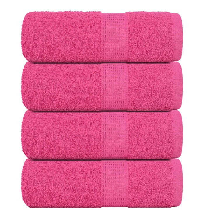 Serviettes d'invité 4 pcs rose 30x50 cm 360 g/m² 100% coton | Mobilier & Déco