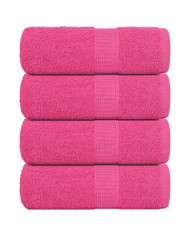 Serviettes d'invité 4 pcs rose 30x50 cm 360 g/m² 100% coton | Mobilier & Déco