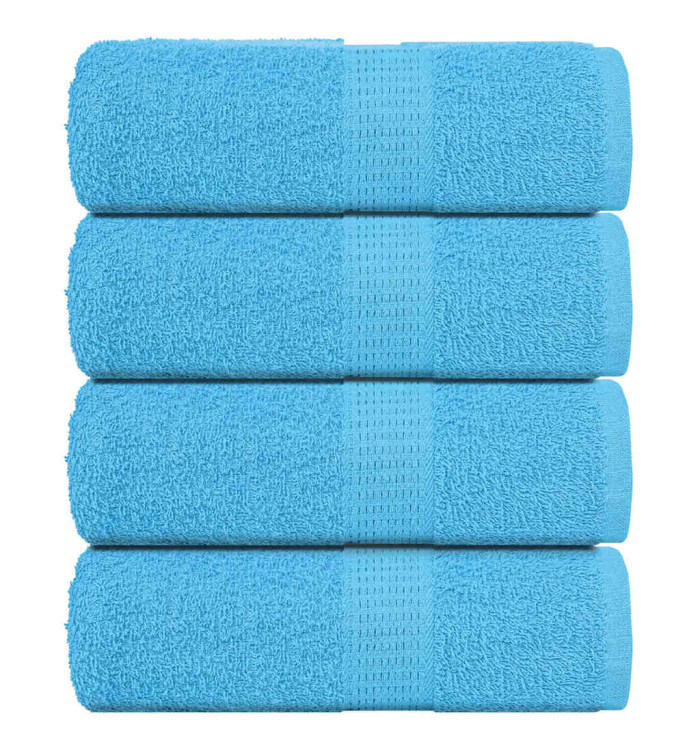 Serviettes d'invité 4 pcs turquoise 30x50cm 360 g/m² 100% coton | Mobilier & Déco