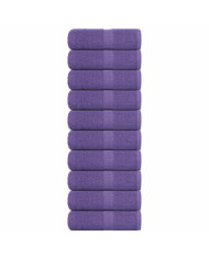 Serviettes d'invité 10 pcs violet 30x50 cm 360 g/m² 100% coton | Mobilier & Déco