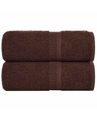 Serviettes de visage 2 pcs marron 30x30 cm 360 g/m² 100% coton | Mobilier & Déco