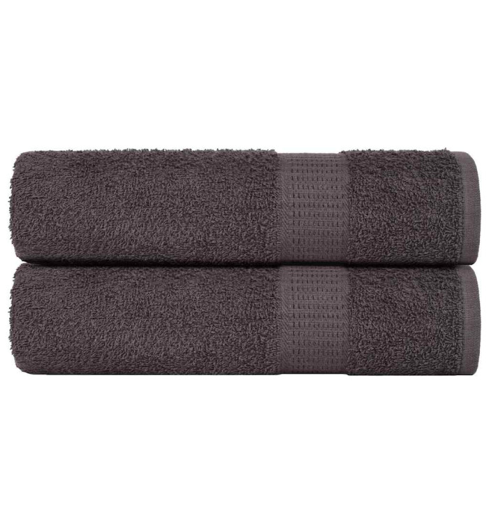 Essuie-mains 2 pcs anthracite 50x100 cm 360 g/m² 100% coton | Mobilier & Déco
