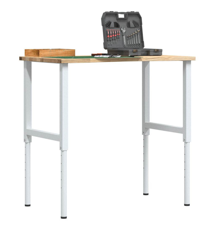 Établi 100x60x(71,5-98) cm bois de chêne massif | Mobilier & Déco