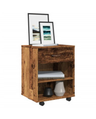 Armoire à roulettes vieux bois 46x36x59 cm bois d'ingénierie | Mobilier & Déco