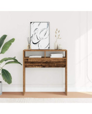 Table console vieux bois 78x30x80 cm bois d'ingénierie | Mobilier & Déco