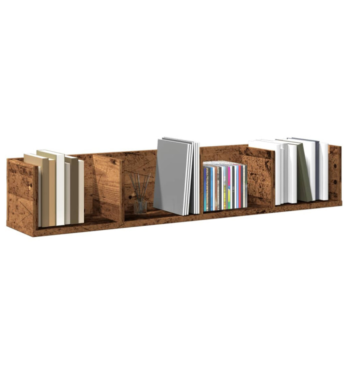 Étagère murale à CD vieux bois 100x18x18 cm bois d'ingénierie | Mobilier & Déco