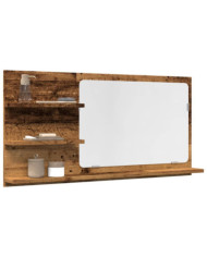 Armoire à miroir de salle de bain vieux bois bois d'ingénierie | Mobilier & Déco