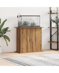 Support d'aquarium chêne artisanal 81x36x73 cm bois ingénierie | Mobilier & Déco