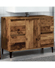Armoire d'évier vieux bois 80x33x60 cm bois d'ingénierie | Mobilier & Déco