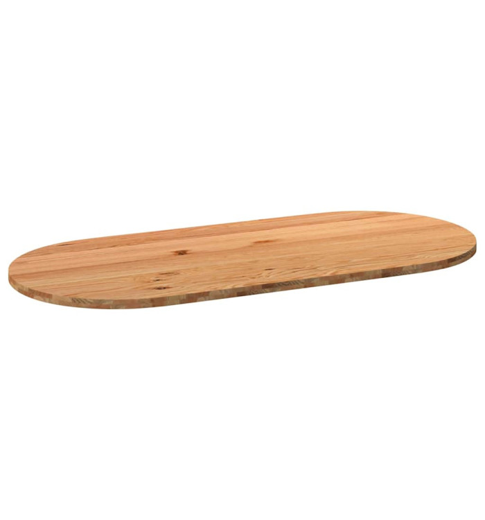 Dessus de table 220x100x4 cm bois de chêne massif ovale | Mobilier & Déco