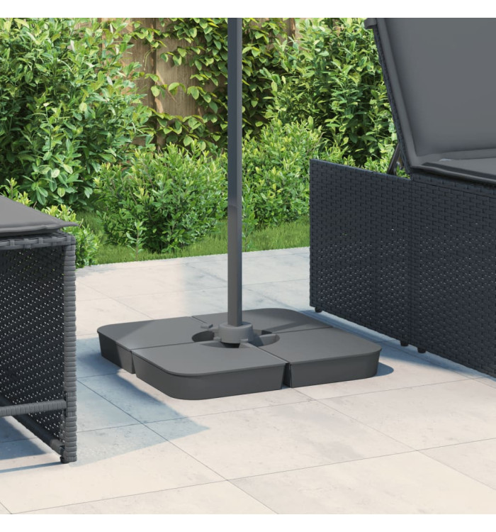 Ensemble de base de parasol pour parasols à pied croisé 4pcs PP | Mobilier & Déco