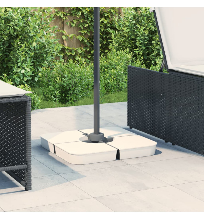 Ensemble de base de parasol pour parasols à pied croisé 4pcs PP | Mobilier & Déco