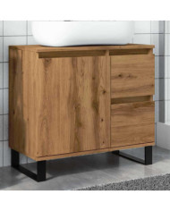 Armoire de lavabo de salle de bain chêne artisanal 65x33x60 cm | Mobilier & Déco