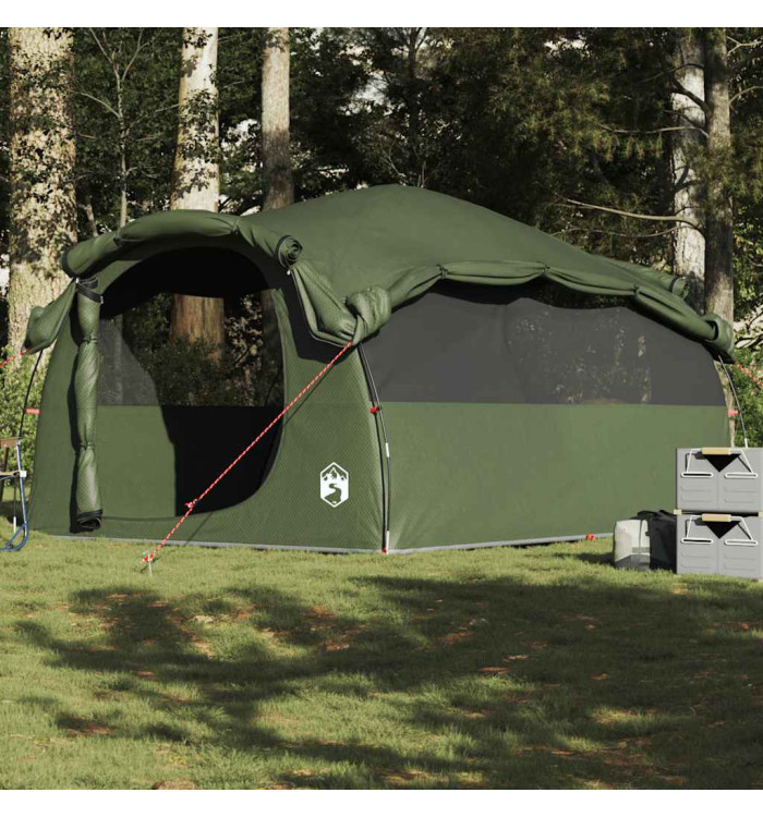 Tente familiale tunnel 6 personnes vert olive imperméable | Mobilier & Déco