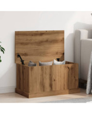 Boîtes de rangement chêne artisanal 70x40x38 cm bois ingénierie | Mobilier & Déco