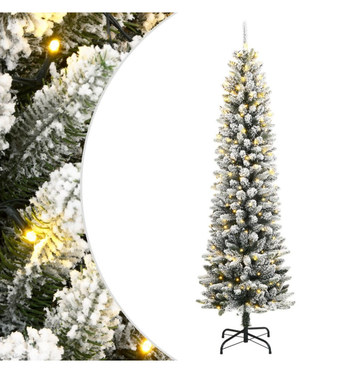 Sapin de Noël artificiel 150 LED et neige floquée 150 cm | Mobilier & Déco