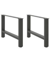 Pieds de table basse Anthracite 2 pièces 70 x (42-43) cm Acier | Mobilier & Déco