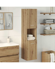 Armoire de salle de bain suspendue chêne artisanal 30x30x130 cm | Mobilier & Déco