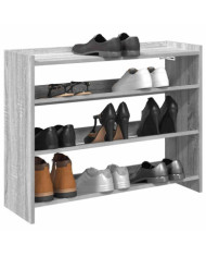 Étagère à chaussures sonoma gris 80x25x62 cm bois d'ingénierie | Mobilier & Déco