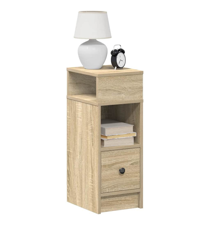 Tables de chevet 2 pcs avec tiroir chêne sonoma 25x31x66 cm | Mobilier & Déco